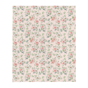 English Rose Silky Soft Throw Blanket, 50" x 60" [Pink]