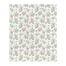 Load image into Gallery viewer, English Rose Throw Blanket, 50&quot; x 60&quot; [White]