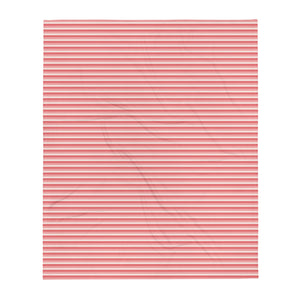 Rose Pink Striped Silky Soft Throw Blanket, 50" x 60"