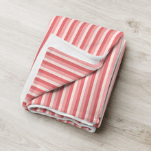 Load image into Gallery viewer, Rose Pink Striped Silky Soft Throw Blanket, 50&quot; x 60&quot;