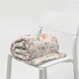 English Rose Silky Soft Throw Blanket, 50" x 60" [Pink]