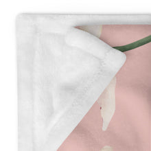 Load image into Gallery viewer, Soft Silk Touch Pink Floral Throw Blanket