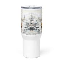 Load image into Gallery viewer, Winter Wonderland Stag Travel Mug With Handle, 25 Oz