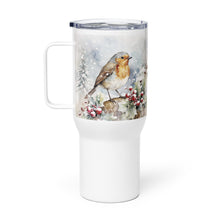 Load image into Gallery viewer, Robin Travel Mug With Handle, 25 Oz