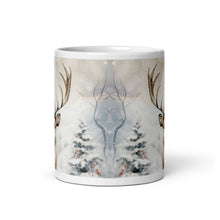 Load image into Gallery viewer, Neutral Winter Wonderland Stag Coffee Mug, 11 Oz