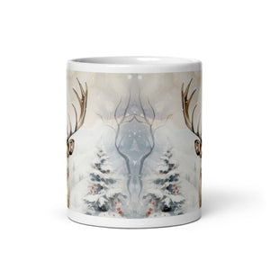 Neutral Winter Wonderland Stag Coffee Mug, 11 Oz