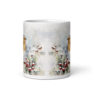 Robin Christmas Mug, 11 Oz