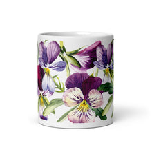 Load image into Gallery viewer, Purple Wild Pansy Coffee Mug, 11 Oz