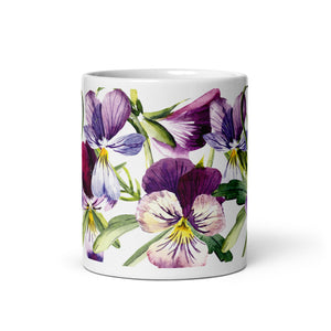 Purple Wild Pansy Coffee Mug, 11 Oz