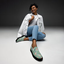 Load image into Gallery viewer, Women’s Rose Print Slip-On Canvas Shoes