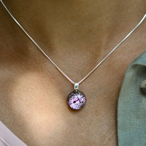 Mere Glass IDA Pendant Necklace - Cool Pink