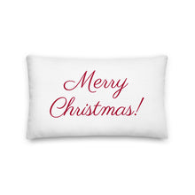 Load image into Gallery viewer, White Rectangular &quot;Merry Christmas&quot; Cushion Cover