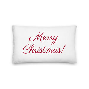White Rectangular "Merry Christmas" Cushion Cover