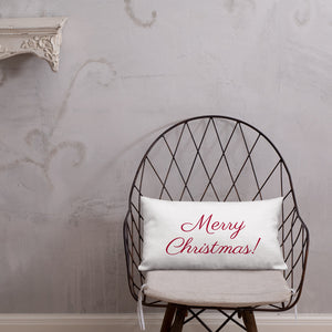 White Rectangular "Merry Christmas" Cushion Cover