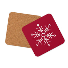Load image into Gallery viewer, Scandi Collection - Set of 2 Red Cork-Back Coasters