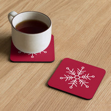 Load image into Gallery viewer, Scandi Collection - Set of 2 Red Cork-Back Coasters