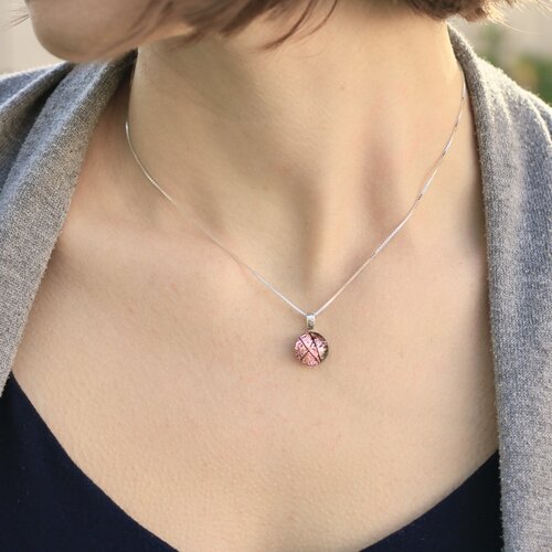 Mere Glass IDA Pendant Necklace - Cool Pink
