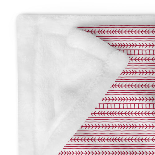 Scandi Collection - Red & White Throw Blanket