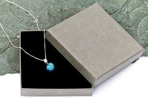 Mere Glass IDA Pendant Necklace - Ice Blue